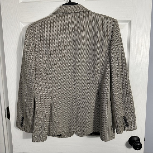 MICHAEL Michael Kors herringbone jacket, brown/cream, cotton, lined - Picture 8 of 9